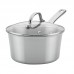 Ayesha Curry Covered Saucepan 3 qt. Stainless Steel Sauce Pan  with Lid AYCR1076